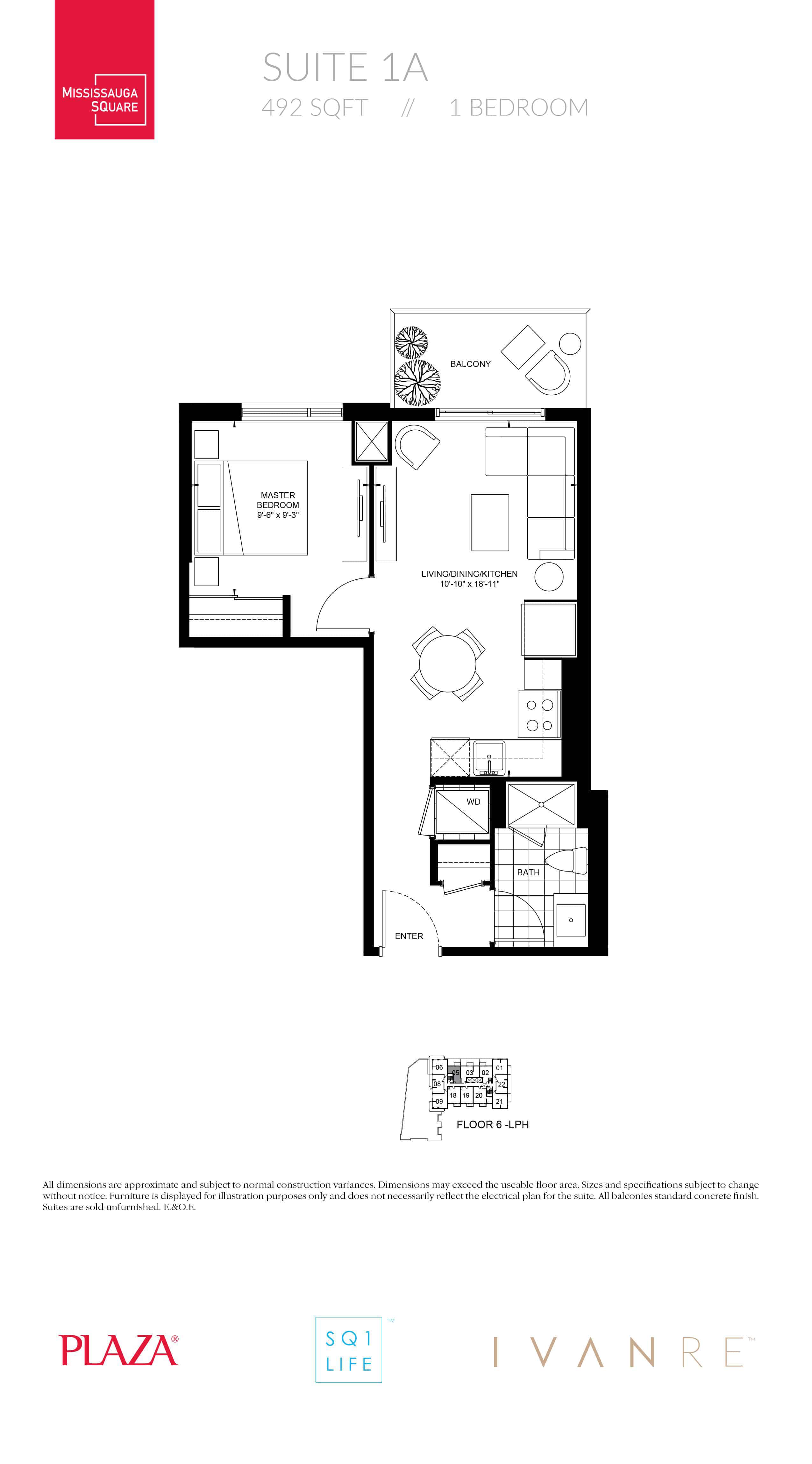 Mississauga Square Residences [ 8 Nahani Way ] Suite 1A Floorplan [ IVANRE ] mississauga square residences Mississauga Square Residences Mississauga Square Residences 8 Nahani Way Suite 1A Floorplan IVANRE