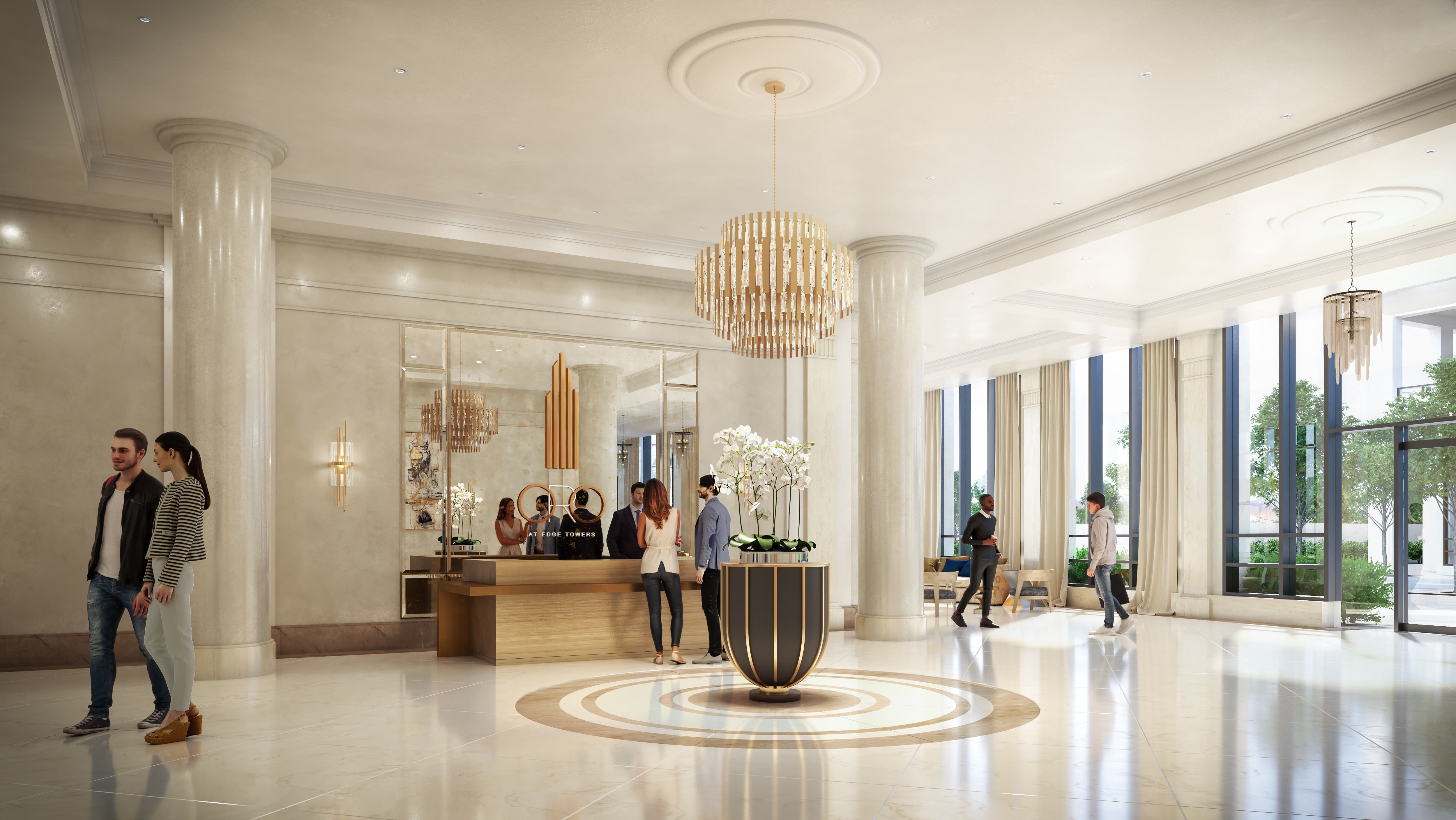 Lobby Lobby ORO Condos @ 24 Elm Dr W Mississauga Lobby
