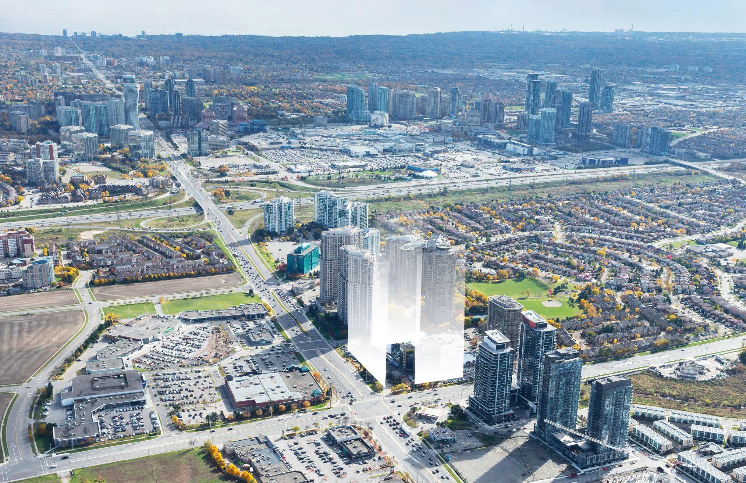 Three Towers at 30 Eglinton Avenue West Mississauga 30 eglinton ave w mississauga condos square one hurontario lrt